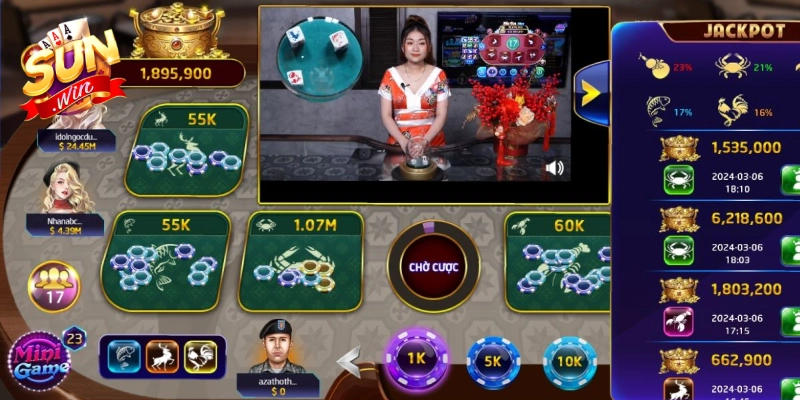 Bầu Cua Livestream SUNWIN chơi theo hình thức phát trực tiếp