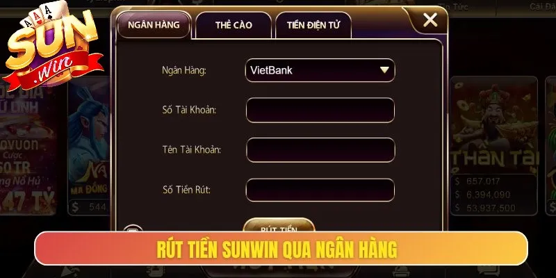 Đơn giản khi tham gia rút tiền SUNWIN về tài khoản ngân hàng Đơn giản khi tham gia rút tiền SUNWIN về tài khoản ngân hàng